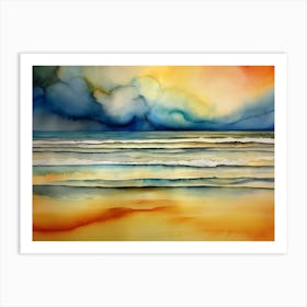 Sunset At The Beach 9 Art Print