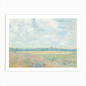 Claude Monet - A Field Of Lavender Art Print