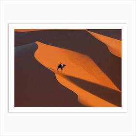 Camel In The Sahara Art Print