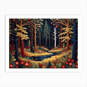 Forest In Autumn Art Print