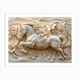 Beautiful Horse 3d 1 Art Print