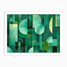 Abstract Green Painting Art Print