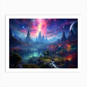 Space Landscape 2 Art Print