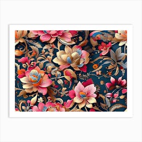 Floral Pattern 1 Art Print