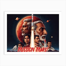 Mission Mars, Vintage Movie Poster Art Print