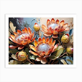 Vintage Proteas Art Print