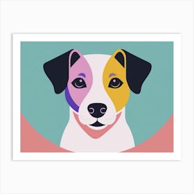 Jack Russell Dog Portrait Illustration Art Print