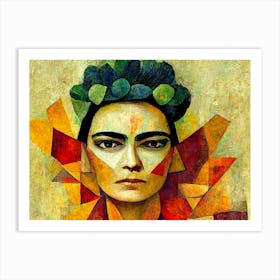 Frida Kahlo Woman Portrait Mexico Painting Artist 1 Art Print