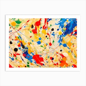 Pollock Style Majestic Hues Art Print