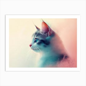 Cat Abstract 1 Art Print