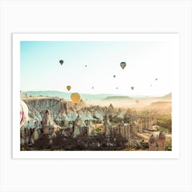 Hot Air Balloons In Cappadocia Art Print