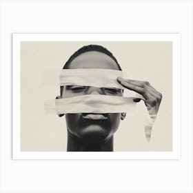 Man With His Eyes Covered Art Print