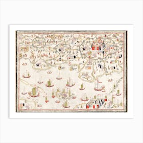 Forts Zeelandia And Provintia And The City Of Tainan Art Print