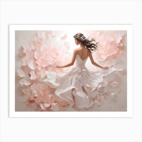 Girl In A White Dress 1 Art Print