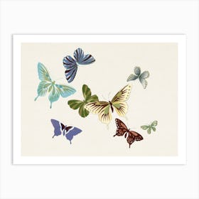 Japanese Butterfly, Kamisaka Sekka (3) Art Print