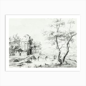 Landscape With Fantastic Ruin, Jean Bernard Art Print