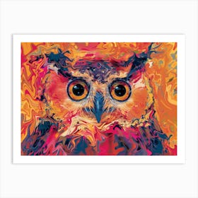 Colorful Owl 2 Art Print