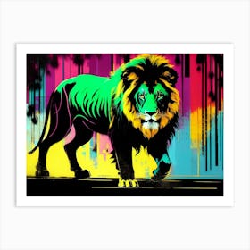 Graffiti Lion 1 Art Print