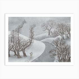 Snowy Topiary Park Art Print