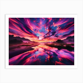 Abstract Sunset Art Print