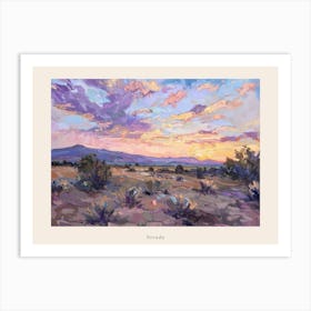 Western Sunset Landscapes Nevada 2 Poster Art Print