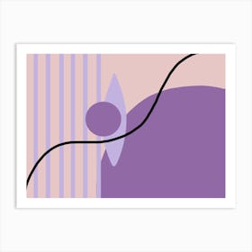 Purple Abstract Eye Art Print