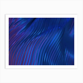 Abstract landscape: wave #3 [synthwave/vaporwave/cyberpunk] — aesthetic poster Art Print