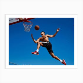 Young Shot Competition Play Board Urban Action Man Court Training Fitness Basket Abdomin (16) Art Print