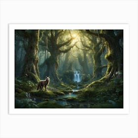 Wolf In The Forest 1 Art Print