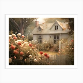 House In The Garden 1 Art Print