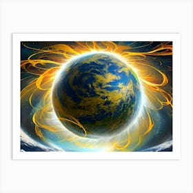 Earth In Space Art Print