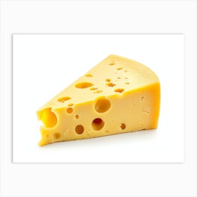 Cheese On A White Background 1 Art Print