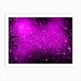 Magenta Shining Star Background Art Print