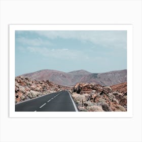 Road In The Desert, Teide National Park, Canary Islands Art Print