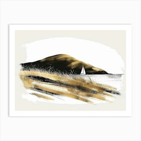 Sailboat On The Beach 7 Art Print