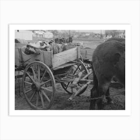 Detail Of Mule Hitched To A Muddy Wagon, Eufaula, Oklahoma By Russell Lee Art Print