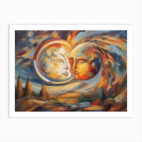 Sun and Moon 9 Art Print