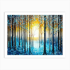 Winter Blue Palette - Winter Forest Art Print