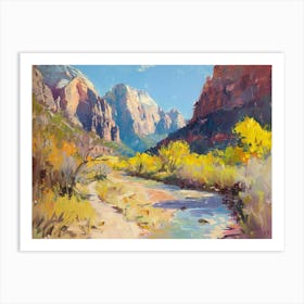 Western Landscapes Zion National Park Utah 3 Art Print