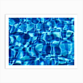 Blue Water In A Pool Art Print