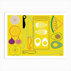 Yellow Kitchen Art Print