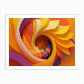 Spiral Paper Art Art Print