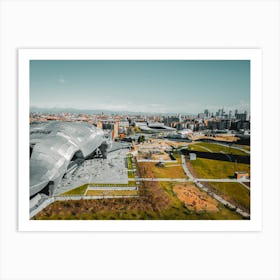 Fiera Milano Italy print. Aerial Photo. City Life Milano Art Print