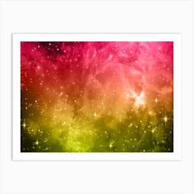 Red Violet Galaxy Space Background 1 Art Print