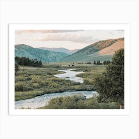 Creek Through Mountain Valley Art Print