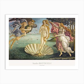 Birth Of Venus Landscape, Boticelli Poster Art Print