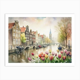 Amsterdam Tulips Art Print