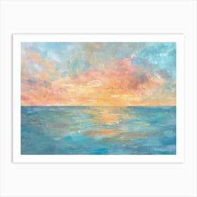 Sunset Over The Ocean 107 Art Print