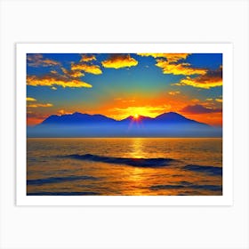 Sunrise Over The Ocean 4 Art Print