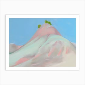 Georgia O'Keeffe - Small Lavender and Grey Green Hill Art Print